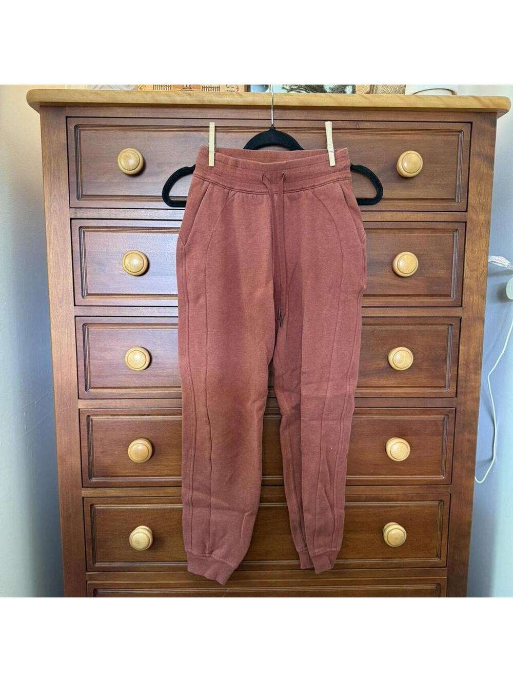 Lululemon Women's Burgundy and Brown Joggers-tracksuit